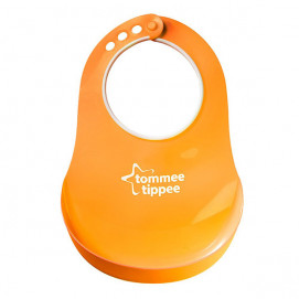 Tommee Tippee Soft silicone bib with pocket 6m+ Orange TT.0230