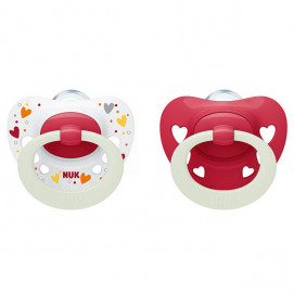 Nuk Luminous silicone pacifiers 2 pcs 0-6m with sterilization box
