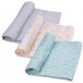 Set 3 pcs muslin diapers 120 x 120 cm FAUNA FRIENDS 0m+ PG.0855
