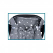Sevi bebe Car seat cover with ribbon Gray stars from Pakostnik