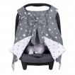 Sevi bebe Car seat cover with ribbon Gray stars from Pakostnik
