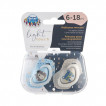 Canpol babies Silicone pacifiers with symmetrical shape 6-18m 2 pieces BONJOUR PARIS blue from Pakostnik