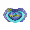 Canpol babies Silicone pacifiers with symmetrical shape 6-18m 2 pieces NEON LOVE blue from Pakostnik