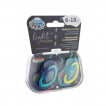 Canpol babies Silicone pacifiers with symmetrical shape 6-18m 2 pieces NEON LOVE blue from Pakostnik