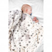 Sevi bebe Organic muslin diaper 120/100 cm Grey Stars from Pakostnik