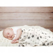 Sevi bebe Organic muslin diaper 120/100 cm Grey Stars from Pakostnik