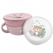 Kikkaboo 2 in 1 Savanna Pink Snack Bowl from Pakostnik