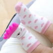 Babyjem Baby socks with teether 3-12 months Pink from Pakostnik