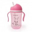 Cangaroo Plastic cup 300 ml with silicone straw 6m+ Pink from Pakostnik