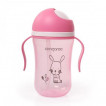 Cangaroo Plastic cup 300 ml with silicone straw 6m+ Pink from Pakostnik