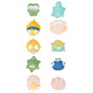 Badabulle Bath Toys 10 pcs Pastel B017024 from Pakostnik