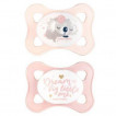 Canpol babies Silicone pacifiers with a symmetrical shape 0-2m 2 pcs Pink from Pakostnik
