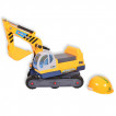 Moni Toys Excavator riding and pushing car 138 from Pakostnik