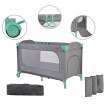 Cangaroo Baby cot SKYGLOW 1 Level Mint from Pakostnik