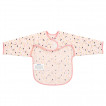 Kikkaboo Waterproof bib with sleeves and pocket 4m+ Arty Pink Pattern from Pakostnik