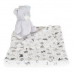 Cangaroo Baby blanket 75 x 90 cm with Toy 23 cm Grey Bear from Pakostnik