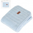 Cangaroo Knitted blanket with Sherpa 75x100cm (In a box) SHERPY Blue from Pakostnik