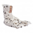 Sevi bebe Newborn towel with sewn cheesecloth 80/80 cm Grey Stars from Pakostnik