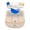Kikkaboo Silicone bib 4m+ Bear with me Grey from Pakostnik