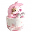 Alma Diaper cake small BEAR ON THE MOON Pink from Pakostnik