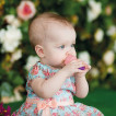 Sevi bebe Silicone Fruit Pacifier and Teether Pink from Pakostnik